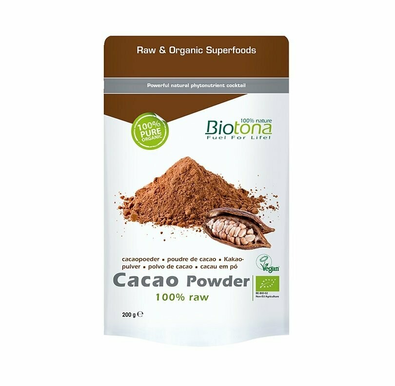 Cacao polvo 100% puro Bio 200 g Biotona