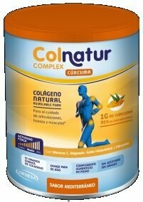 Colágeno natural asimilable puro con vitamina C, Magnesio, Ácido Hialurónico y Cúrcuma para el cuidado de articulaciones, huesos y músculos* 250 g Colnatur® COMPLEX Cúrcuma