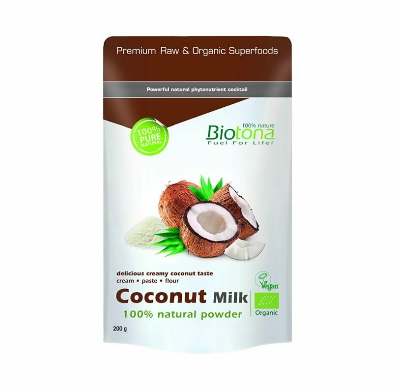 Leche de Coco 100% natural polvo Bio 200 g Biotona