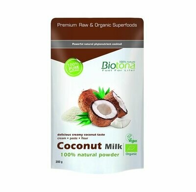 Leche de Coco 100% natural polvo Bio 200 g Biotona