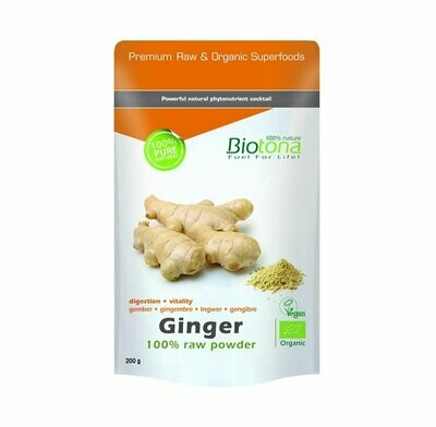 Jengibre 100% polvo crudo Bio 200 g Biotona