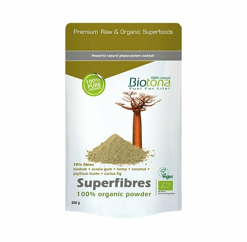 Superfibres (super fibras) 100% polvo puro Bio 300 g Biotona