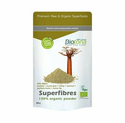 Superfibres (super fibras) 100% polvo puro Bio 300 g Biotona Superfibres (super fibras) 100% polvo puro Bio 300 g Biotona