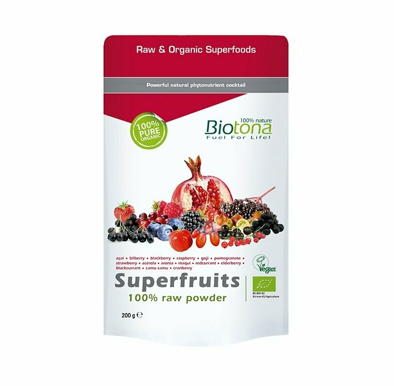 Superfruits (super frutas) 100% polvo puro Bio 200 g Biotona