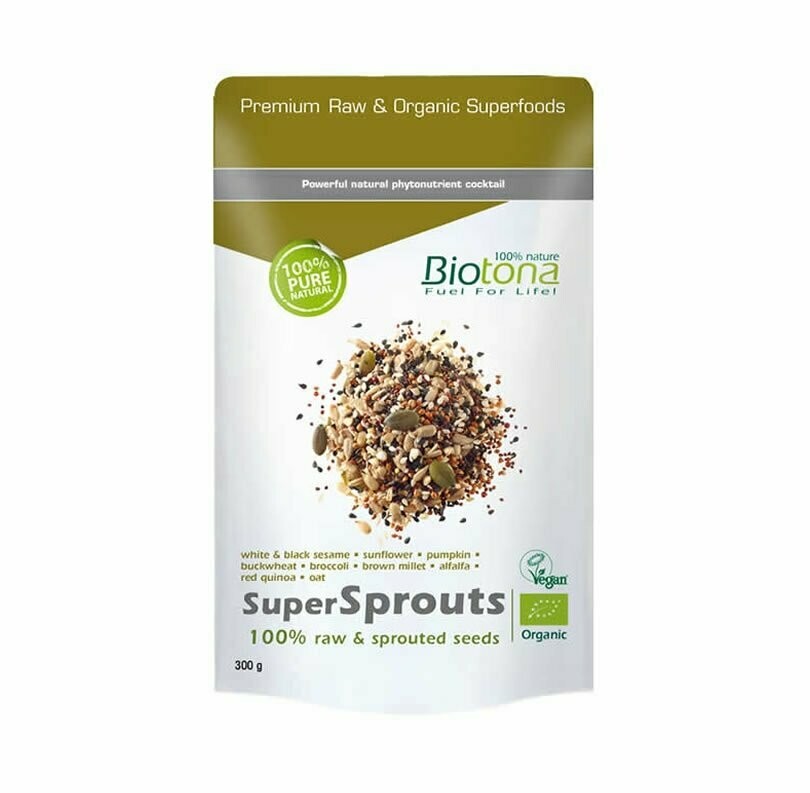 SuperSprouts (super brotes) Semillas Bio 300 g Biotona