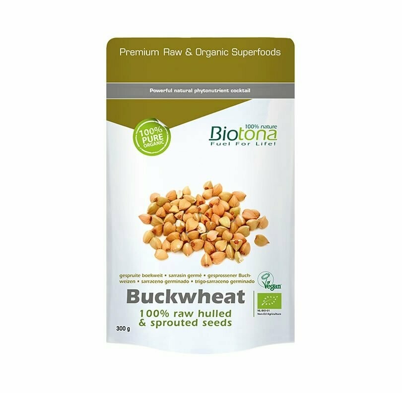 Trigo Sarraceno 100% semillas crudas, peladas y germinadas Bio 300 g Biotona