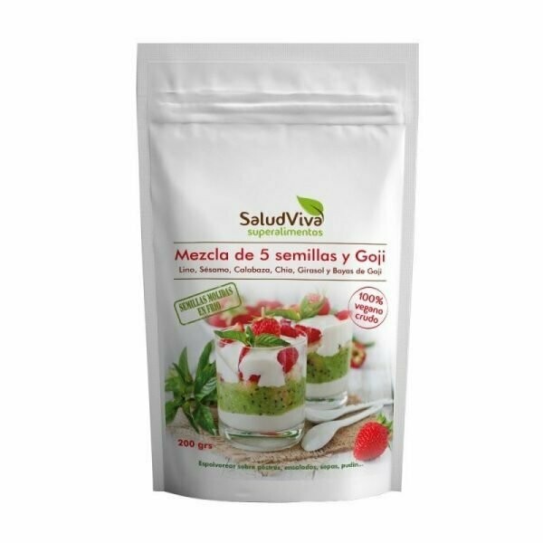 Mezcla 5 semillas + Goji ECO 200 gr SaludViva