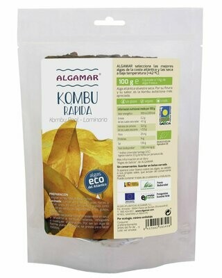 Alga Kombu Rápida (Laminaria) ECO 100 g Algamar® Alga Kombu Rápida (Laminaria) ECO 100 g Algamar®