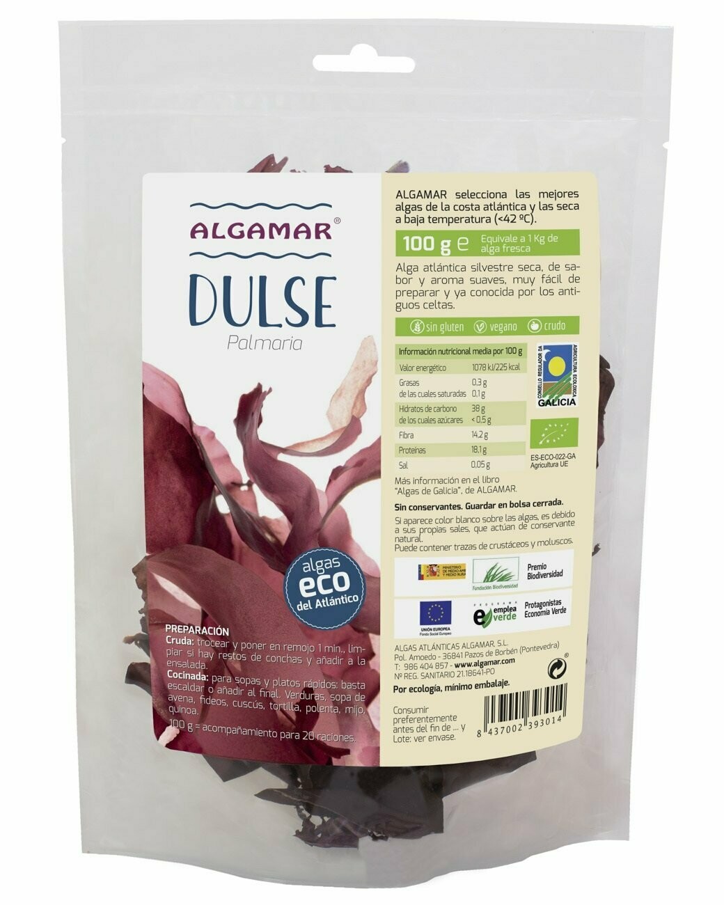 Alga Dulse (Palmaria) ECO 100 g Algamar®