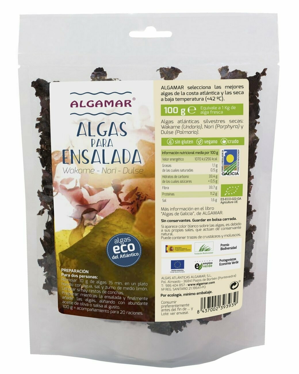 Algas para Ensalada ECO 100 g Algamar®