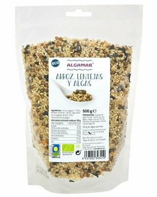 Arroz, Lentejas y Algas ECO 500 g Algamar®