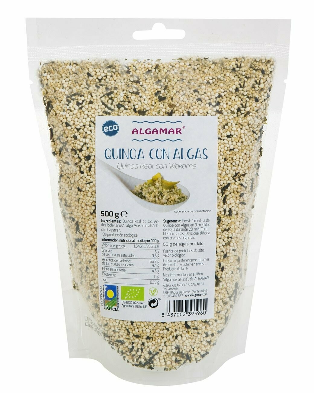 Quinoa con Algas ECO 500 g Algamar®