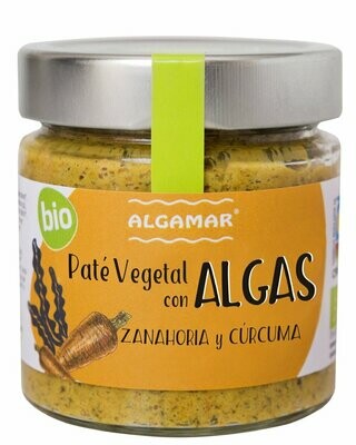 Paté vegetal con Algas – Zanahoria y Cúrcuma BIO 180 g Algamar® Paté vegetal con Algas – Zanahoria y Cúrcuma BIO 180 g Algamar®