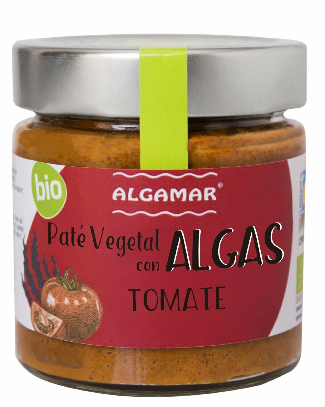 Paté Vegetal con Algas - Tomate BIO 180 g Algamar®