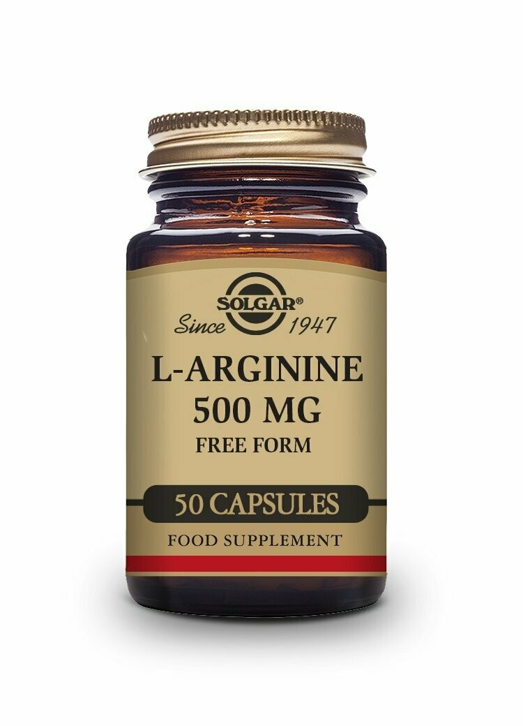 L-Arginina 500 mg - 50 Cápsulas vegetales Solgar®