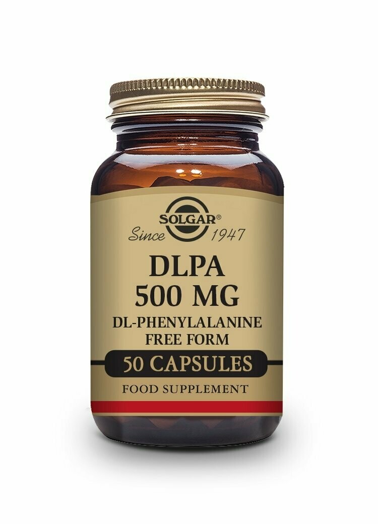 DLPA (DL-Fenilalanina) 500 mg - 50 Cápsulas vegetales Solgar®