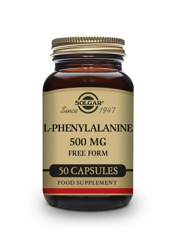L-Fenilalanina 500 mg - 50 Cápsulas vegetales Solgar®