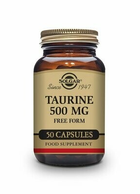 Taurina 500 mg - 50 Cápsulas vegetales Solgar® Taurina 500 mg - 50 Cápsulas vegetales Solgar®
