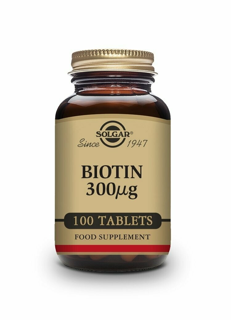 Biotina 300 µg - 100 Comprimidos Solgar®