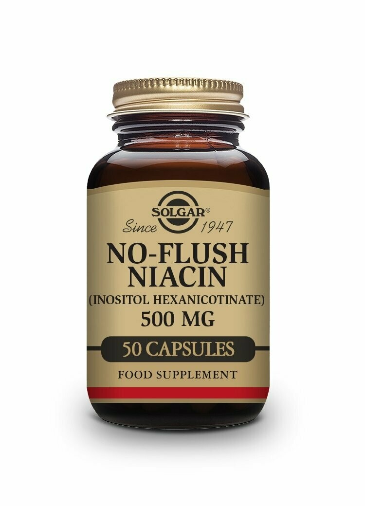 Niacina no ruborizante 500 mg - 50 Cápsulas vegetales Solgar®