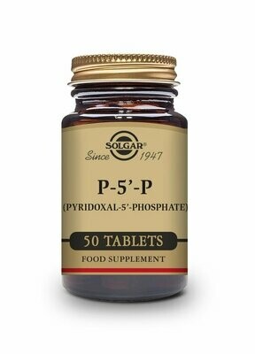 Piridoxal - 5' - Fosfato 50 mg (P5'P) (Vitamina B6) - 50 Comprimidos Solgar®