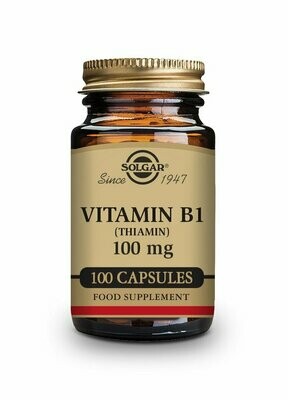 Vitamina B1 100 mg (Tiamina) - 100 Cápsulas vegetales Solgar® Vitamina B1 100 mg (Tiamina) - 100 Cápsulas vegetales Solgar®