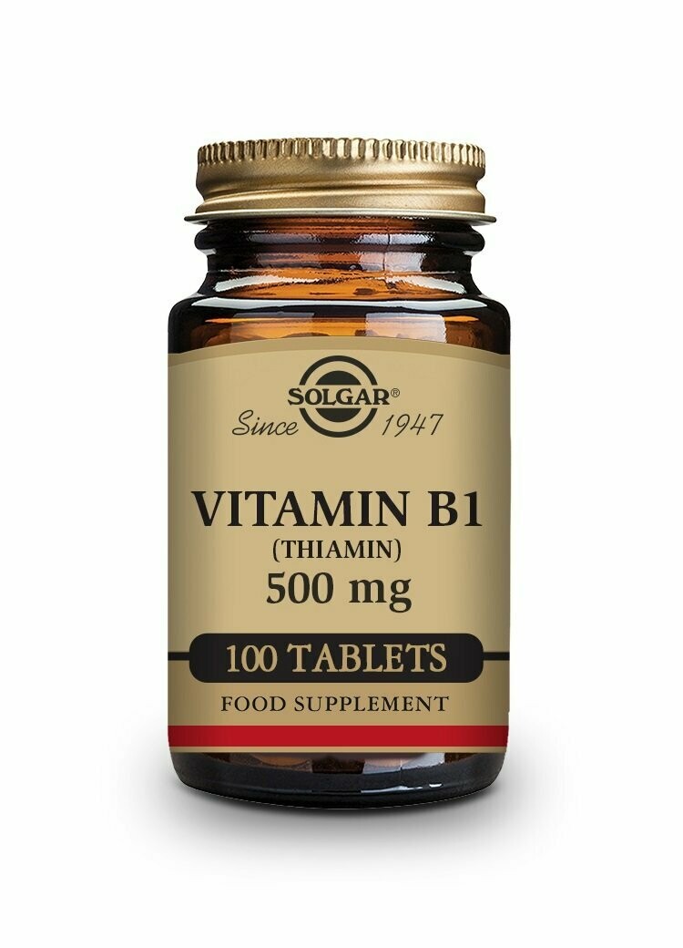 Vitamina B1 500 mg (Tiamina) - 100 Comprimidos Solgar®