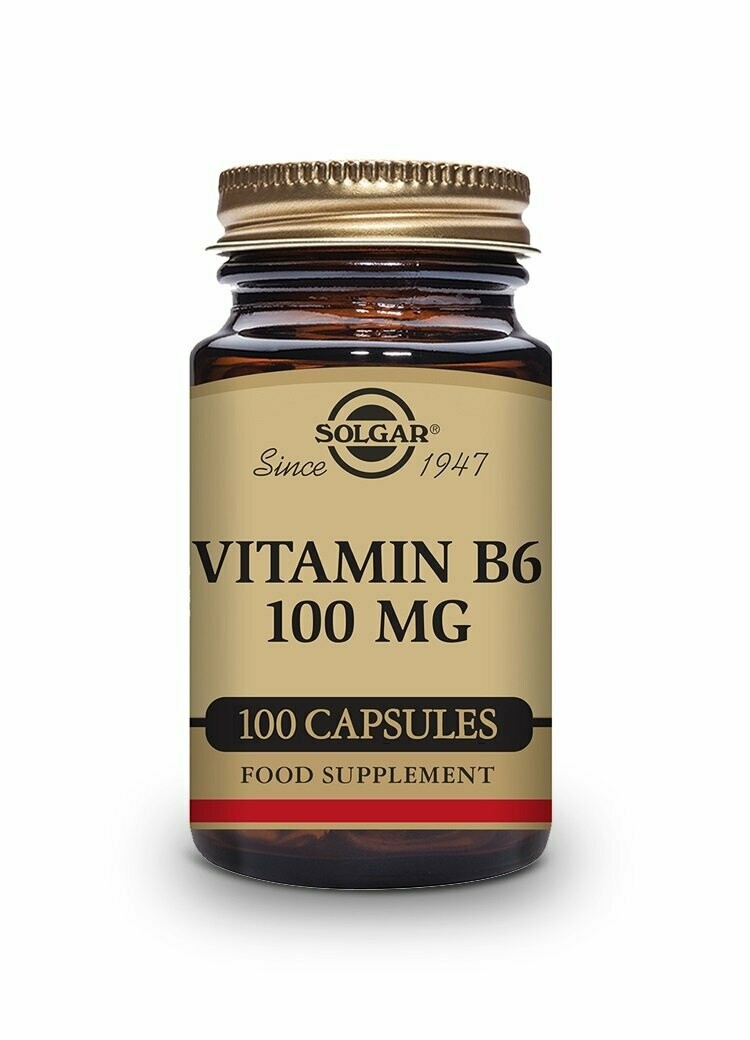 Vitamina B6 100 mg (Piridoxina) - 100 Cápsulas vegetales Solgar®