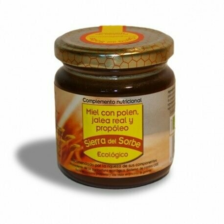Miel, Polen, Jalea Real y Propóleo Ecológico 250 gr Sierra del Sorbe