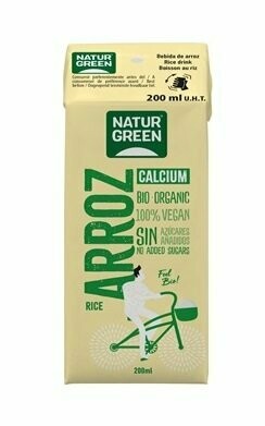 Bebida Vegetal de Arroz con Calcio y Sin Azúcares Añadidos Bio 200 ml NaturGreen Bebida Vegetal de Arroz con Calcio y Sin Azúcares Añadidos Bio 200 ml NaturGreen
