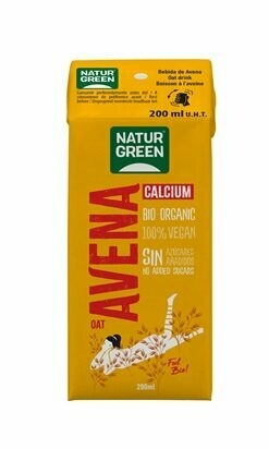 Bebida Vegetal de Avena con Calcio y sin Azúcares Añadidos BIO 200 ml NaturGreen
