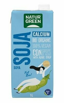 Bebida Vegetal de Soja con Calcio y Sirope de Agave BIO 1L NaturGreen