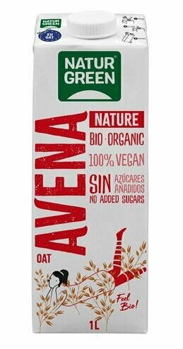 Bebida Vegetal de Avena Sin Azúcares Añadidos BIO 1L NaturGreen