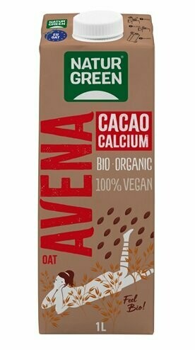 Bebida Vegetal de Avena con Cacao y calcio BIO 1L NaturGreen