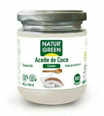 Aceite de Coco Cocina Bio 430 ml / 400 g NaturGreen Aceite de Coco Cocina Bio 430 ml / 400 g NaturGreen