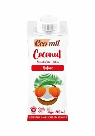 Leche de coco sin azúcares añadidos Bio 200 ml Ecomil