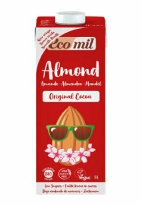 Leche de almendra original cacao Bio 1 L Ecomil