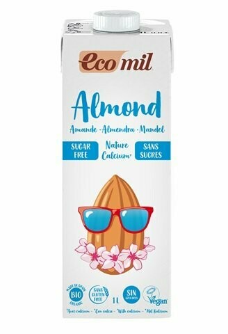 Leche de almendra sin azúcar calcio Bio 1 L Ecomil