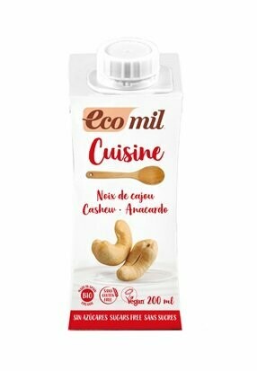 Crema de anacardo para cocinar Bio 200 ml Ecomil