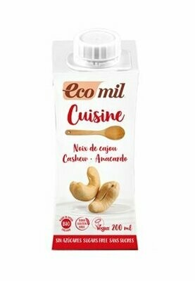 Crema de anacardo para cocinar Bio 200 ml Ecomil Crema de anacardo para cocinar Bio 200 ml Ecomil