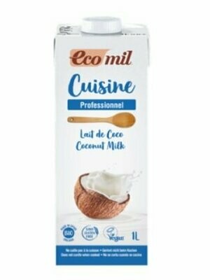 Crema de leche de coco para cocinar Bio 1L Ecomil Crema de leche de coco para cocinar Bio 1L Ecomil