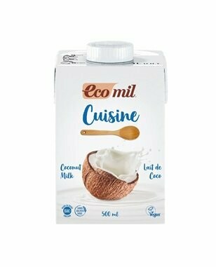 Crema de leche de coco para cocinar Bio 500 ml Ecomil