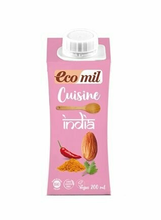 Crema India (de almendra al curry) para cocinar Bio 200 ml Ecomil