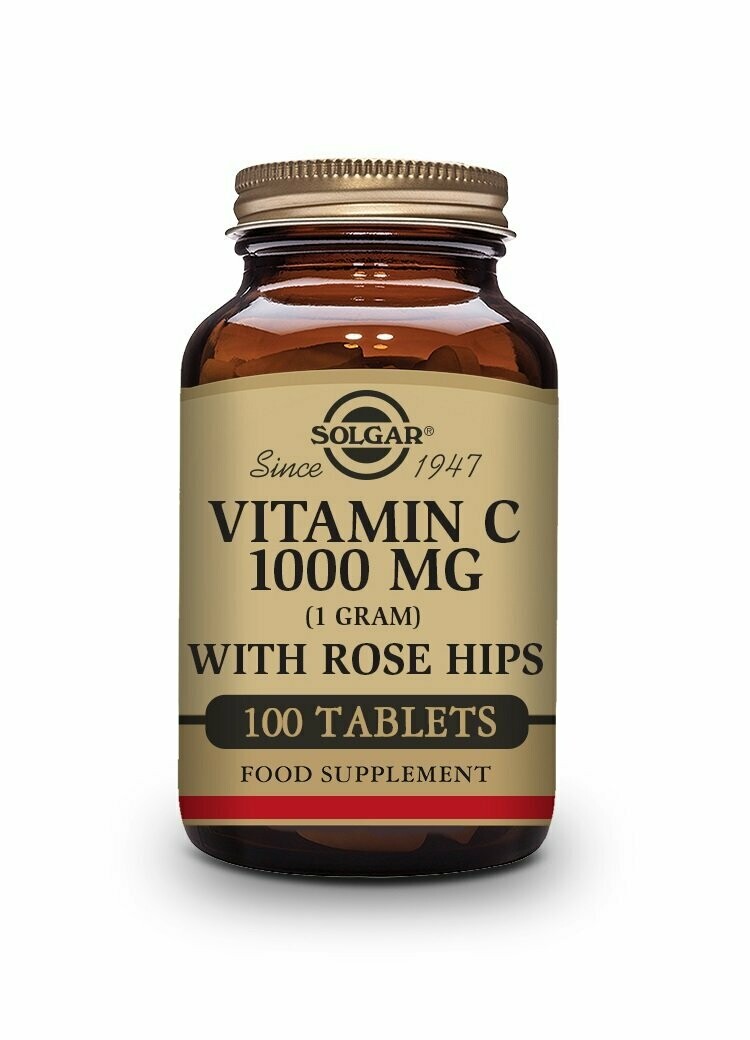 Rose Hips C 1000 mg Vitamina C con escaramujo - 100 Comprimidos Solgar®