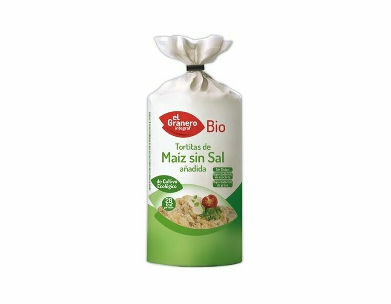 Tortitas de Maíz Sin Sal Añadida Bio, 110g El Granero Integral