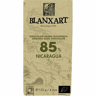 Chocolate negro Nicaragua Blanxart Bio 85% de cacao 125 g Natursoy Chocolate negro Nicaragua Blanxart Bio 85% de cacao 125 g Natursoy