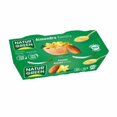 Postre de Almendra Vainilla Bio 2x125 g NaturGreen Postre de Almendra Vainilla Bio 2x125 g NaturGreen