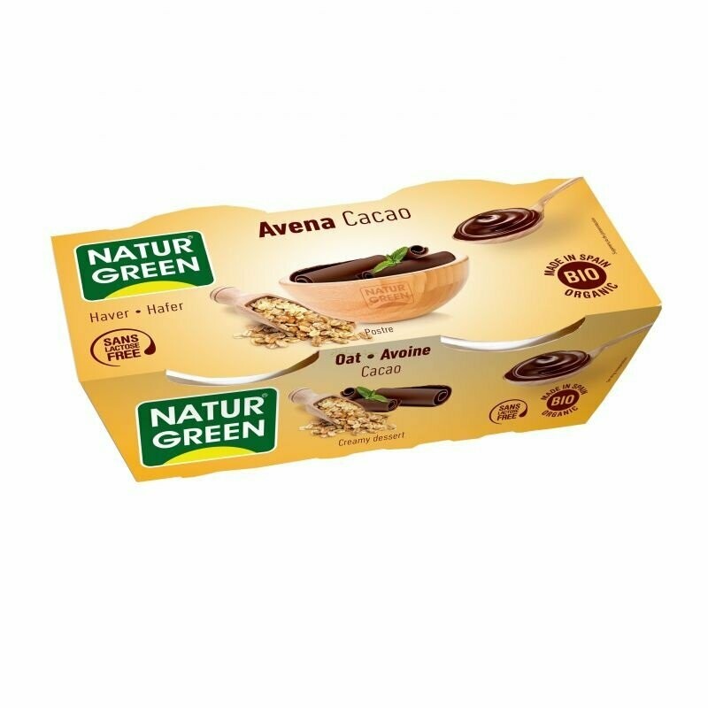Postre de Avena Cacao Bio 2x125 g NaturGreen