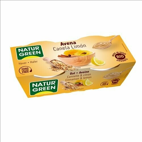 Postre de Avena Canela Limón Bio 2x125 g NaturGreen