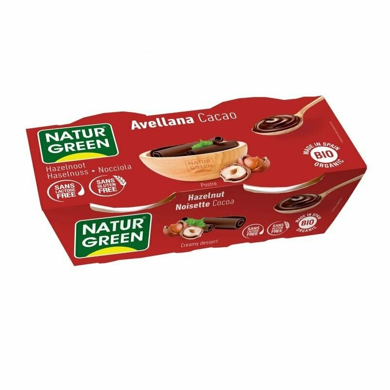 Postre de Avellana Cacao Bio 2x125 g NaturGreen